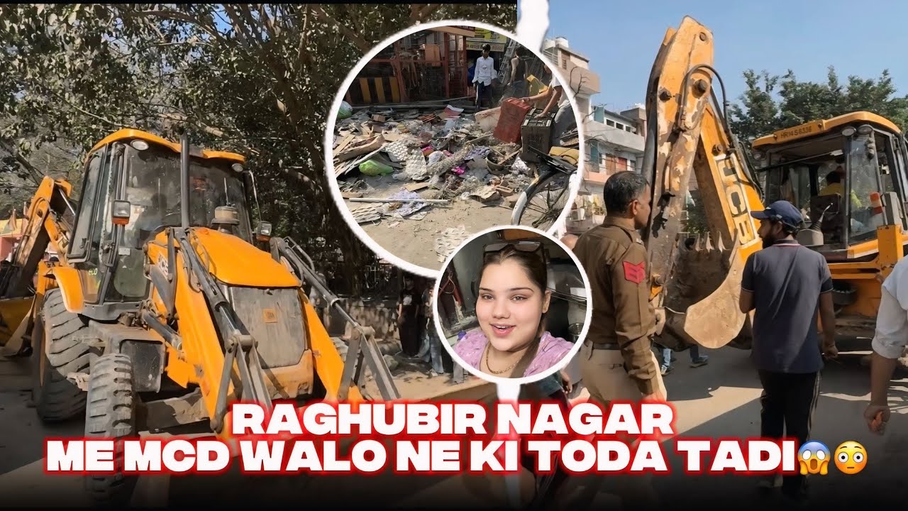 Raghubir nagar me MCD walo ne ki toda tadi 😱 #nandinikarnaliya 