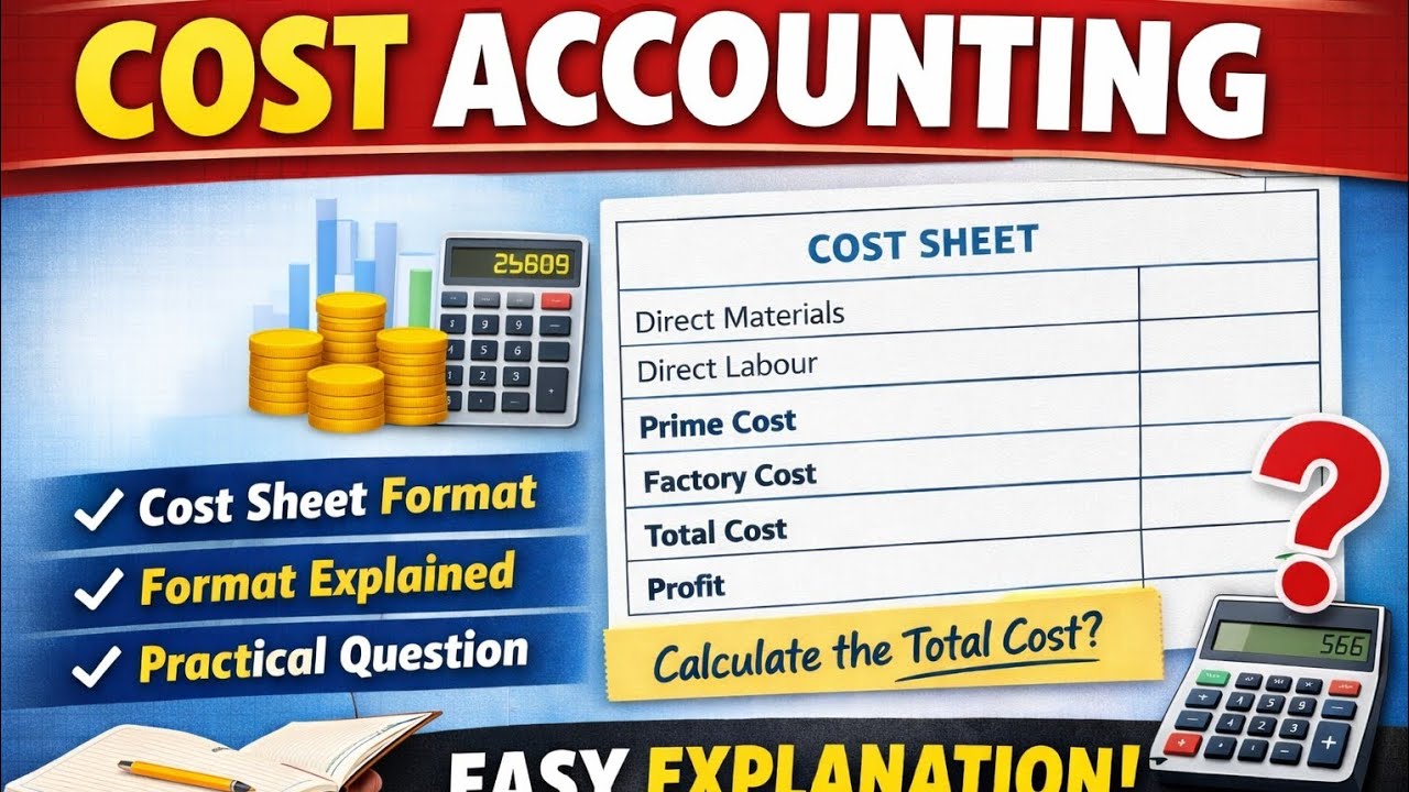 How to prepare a cost sheet | formate + practice questions #costsheet 