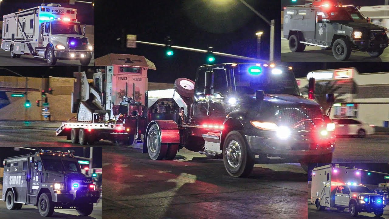 MASSIVE SWAT RESPONSE - 30+ SWAT Units Responding Code 3 - Las Vegas Metropolitan Police Department
