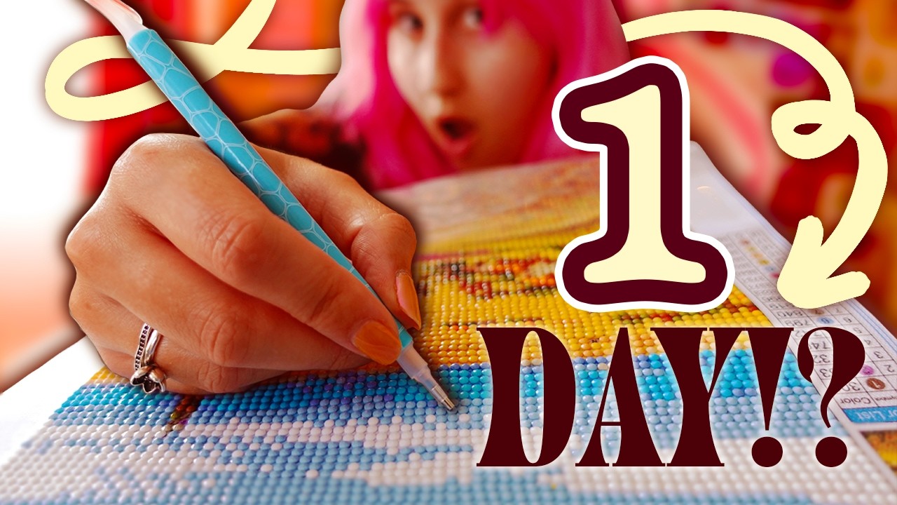 Impatient Artist vs Diamond Painting... *crazy 1 day art challenge*