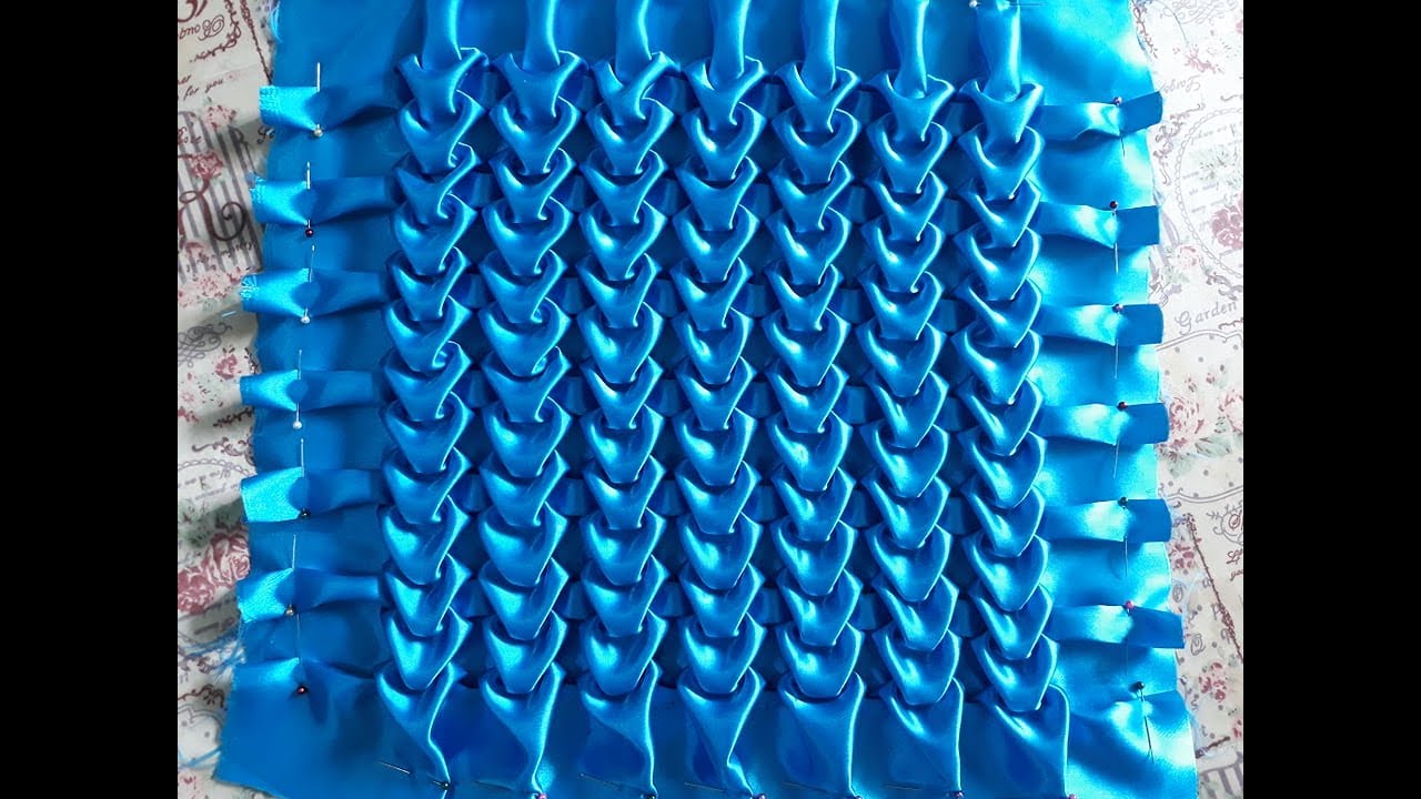 ผังหมอน/สอนวิธีเย็บ/วิธีจับจีบหมอนสม๊อคขนาด 42cm.x42cm.(Smocking Patterns/Smocked Pillow): ลายหัวใจ