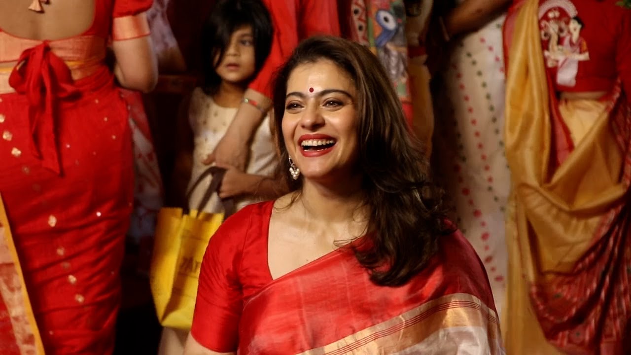 Kajol Devgn Sindoor Khela Celebrations at North Bombay Durga Puja 2024