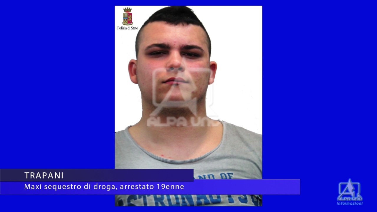 Trapani maxi sequestro di droga, arrestato 19enne