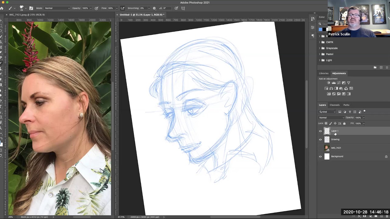 How to Paint A Digital Portrait in Photoshop Pt 1