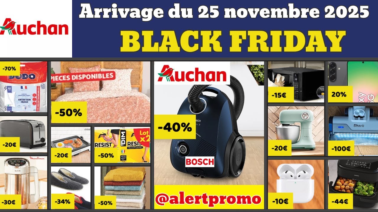 catalogue AUCHAN du 25 novembre 2025 ✅ Arrivage cuisine linge 🔥 Promos deals Black Friday