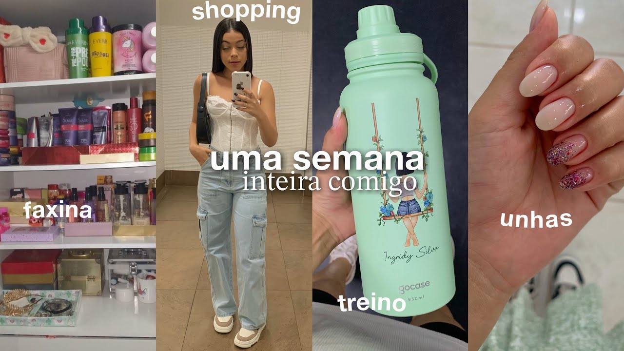 VLOG: UMA SEMANA COMIGO | faxina no quarto, treino, compras, cinema, unhas e etc… 🤍