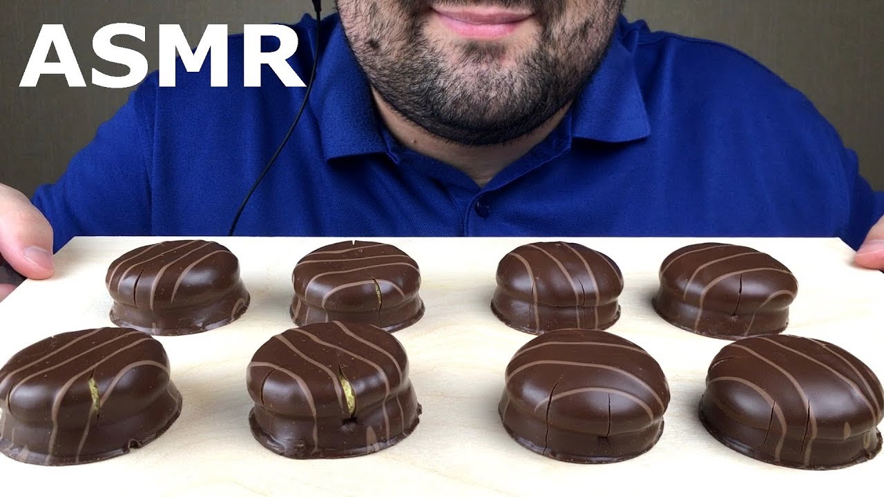 ASMR CHOCOLATE COVERED MARSHMALLOW with Strawberry, Cream and Lime Taste (Soft Eating Sounds)