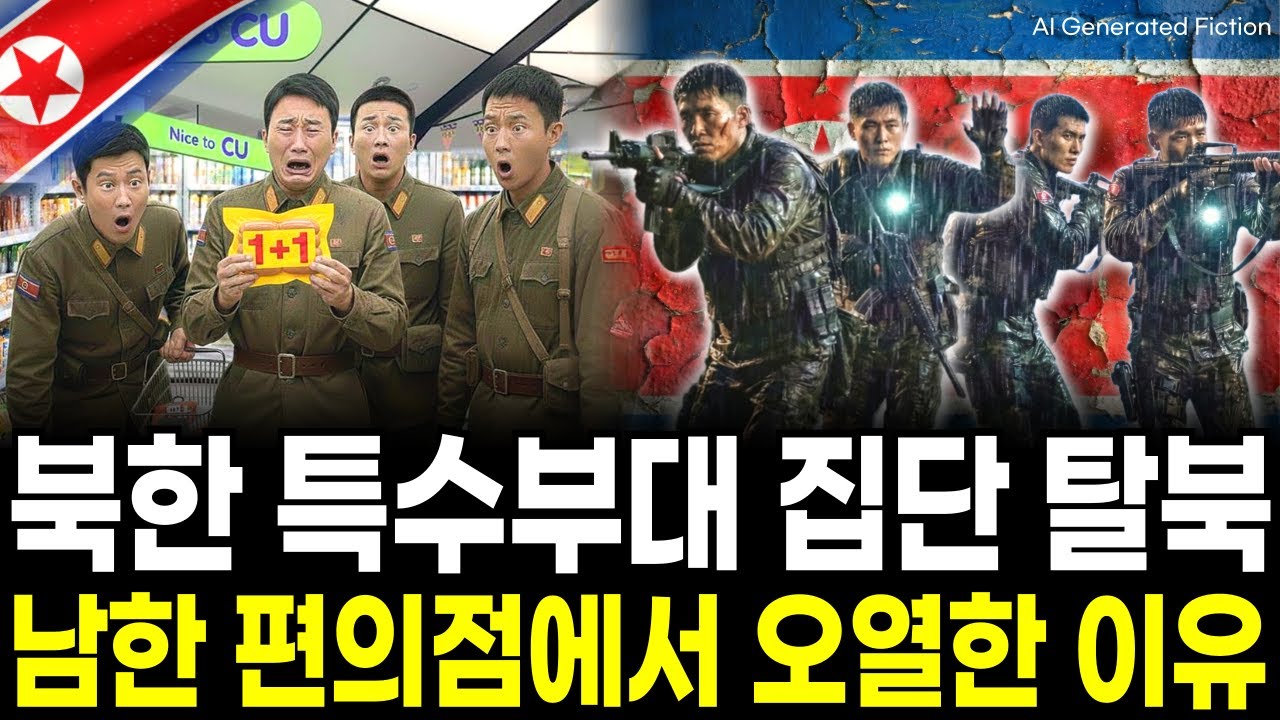 북한 최전방 군인들 단체탈북! 남한 편의점에서 오열한 이유! 일 더하기 일이 2가 아닙네까? |탈북스토리 |탈북민사연  | AI 드라마