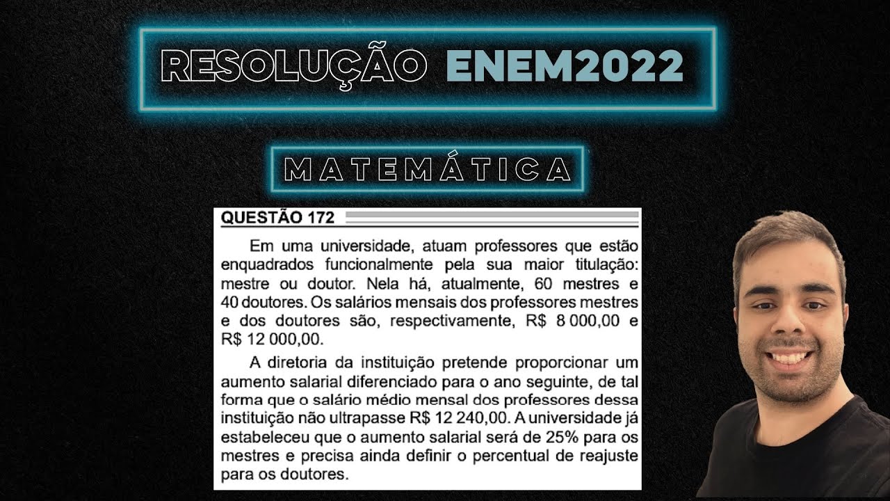 ENEM 2022 Em uma universidade, atuam professores que estão enquadrados funcionalmente pela sua maior