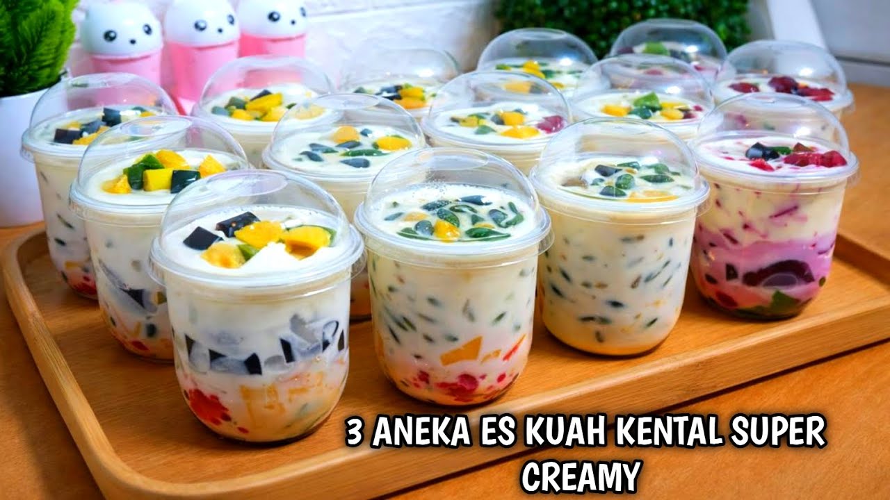 JUALAN LARIS DI BULAN RAMADHAN‼️3 RESEP ES KUAH KENTAL SEGAR DAN CREAMY - IDE JUALAN LARIS MANIS 