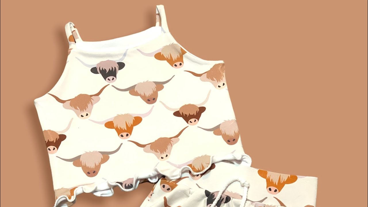 Lowland Kids Summer Sleep Set top, NO BINDING! REVERSIBLE!