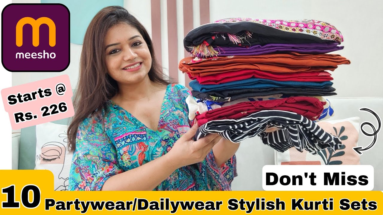 😃 Meesho Huge 10 Kurta Sets, Kurtis, Dresses & Summer Haul Starting Rs. 226|❤️Meesho Haul