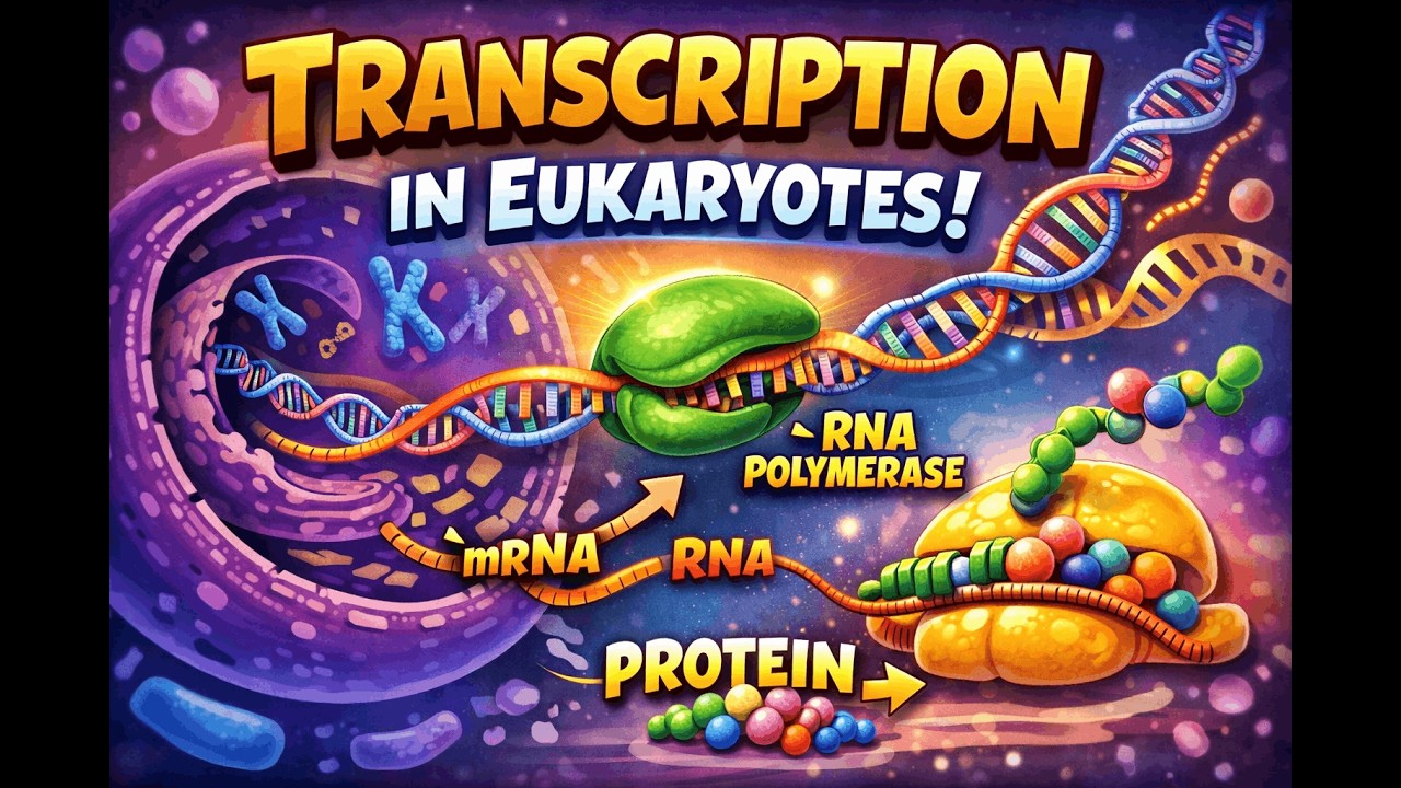 Eukaryotic Transcription || RNA Processing || Spliced mRNA || #biotechnology  #cuet  #biology