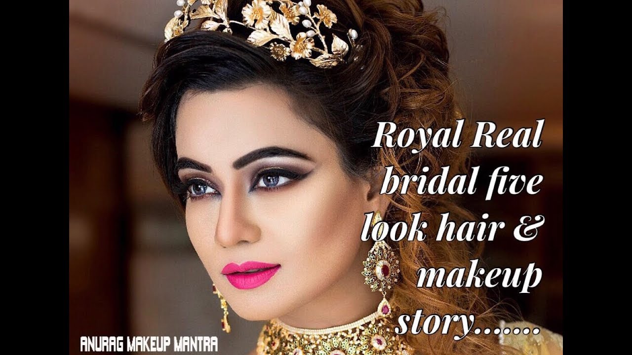 Bridal  STORY..Royal Real bridal five look   hair & makup any enquiries call rohit ,+9199201