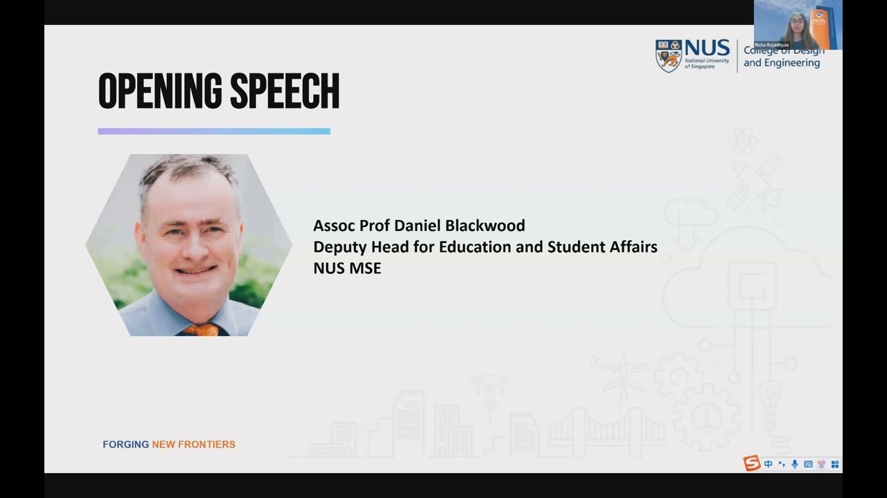 2023 MSE@NUS Talk Series: Renewable Energy and Sustainability