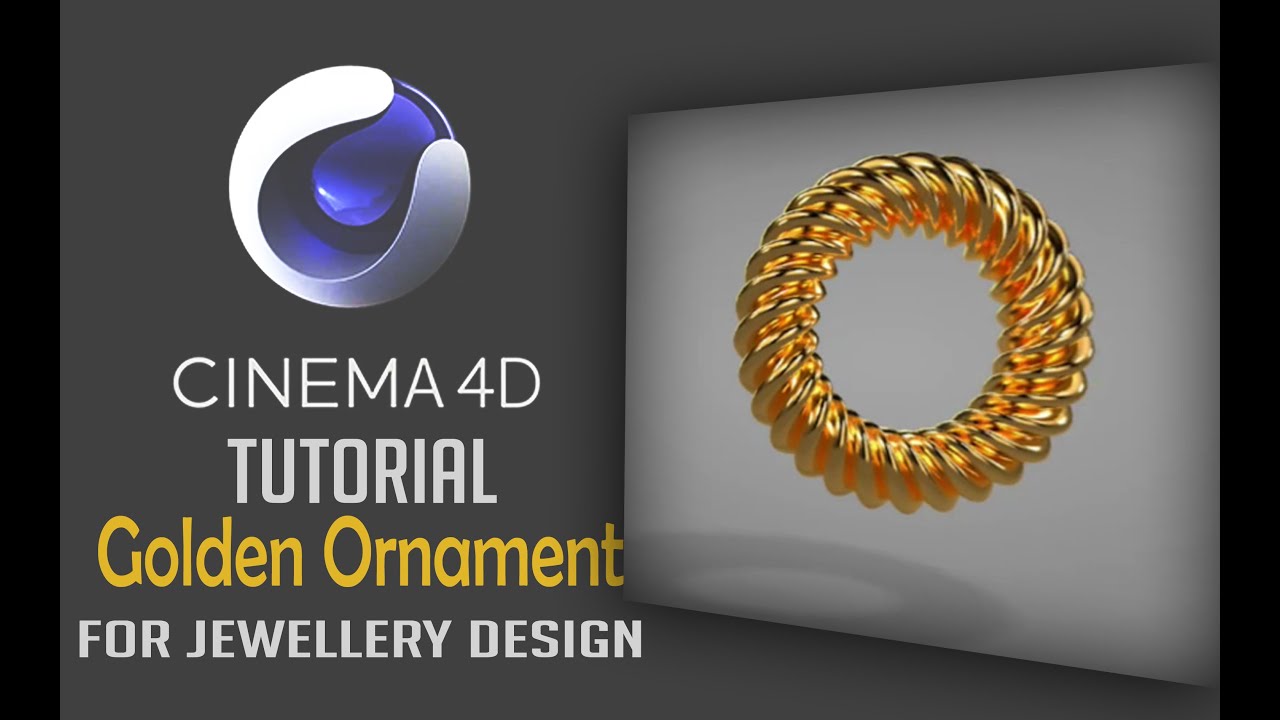 Cinema 4d Tutorial | Golden Twisted Ornament for Jewellery Design