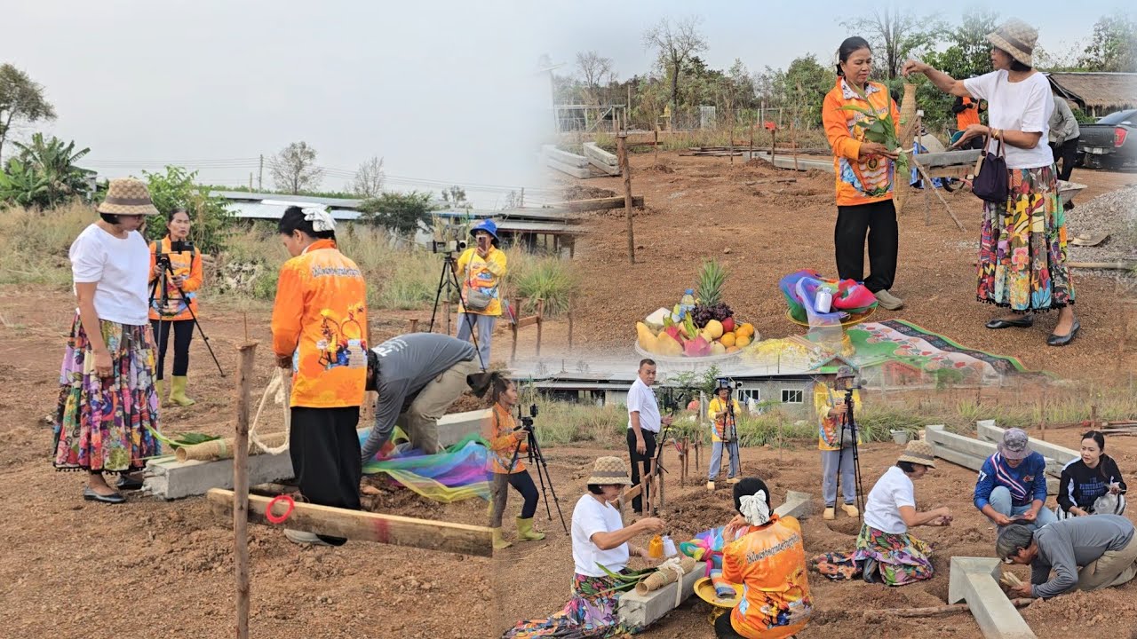 วันดีฤกษ์ดีมงคลเตรียมพิธีขึ้นเสาเอก#ปุ๊แม่น้องหมิว 
