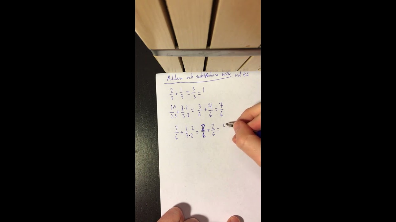 Addera och subtrahera br&aring;k