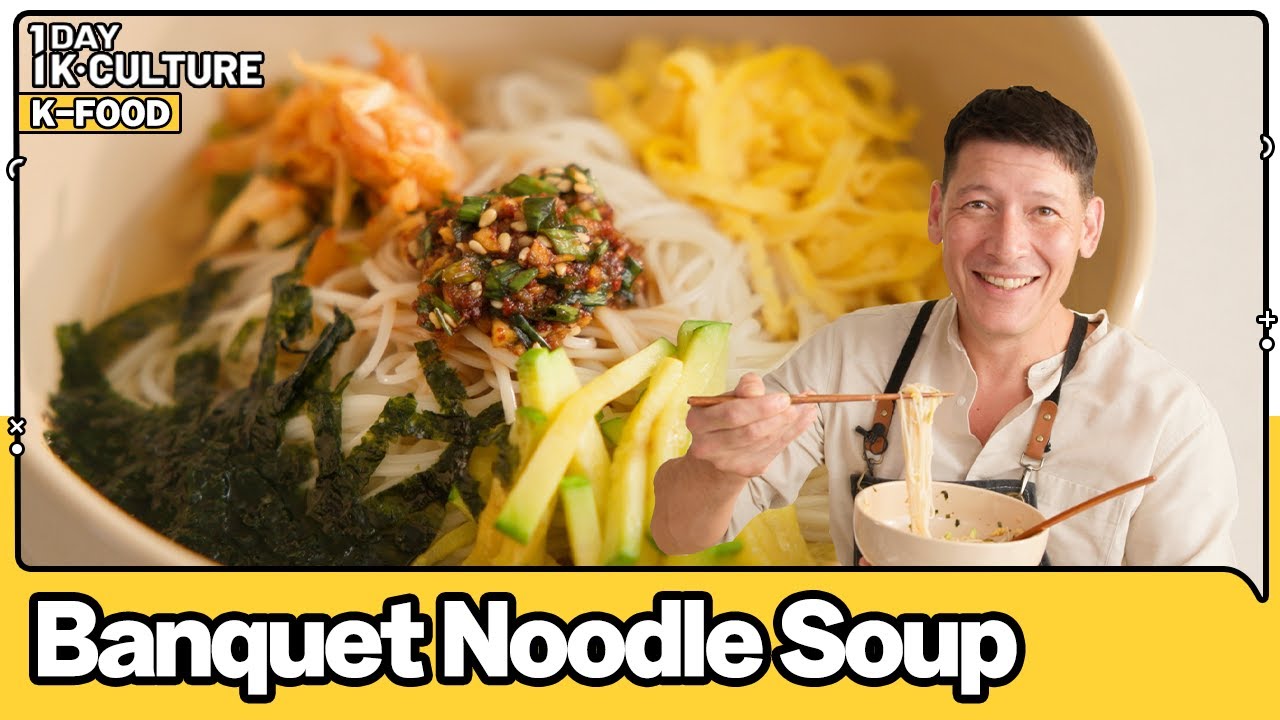 [1DAY 1K-CULTURE : K-FOOD] Banquet Noodle Soup (Janchi Guksu) Recipe with Chef Ryan