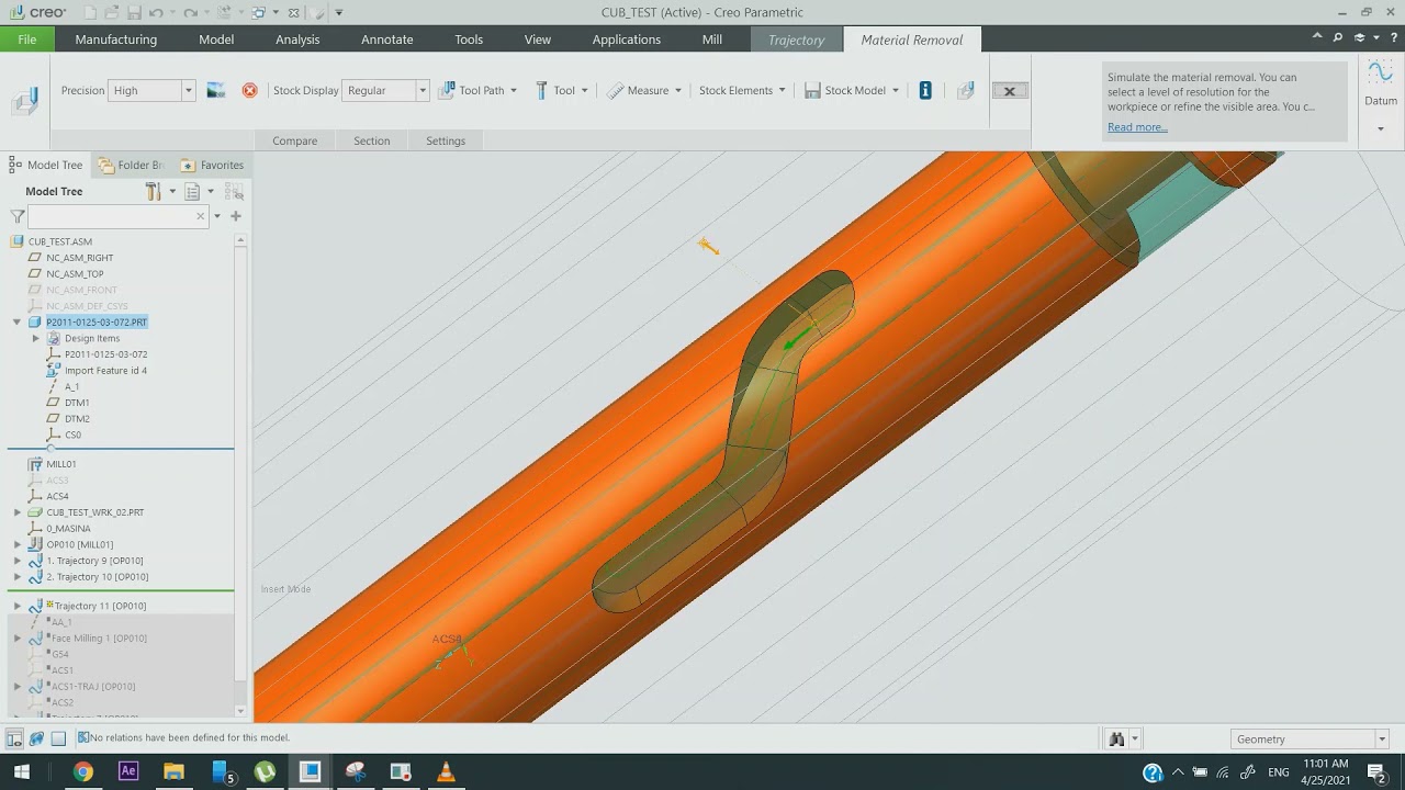 Creo  - 4 axis  machining