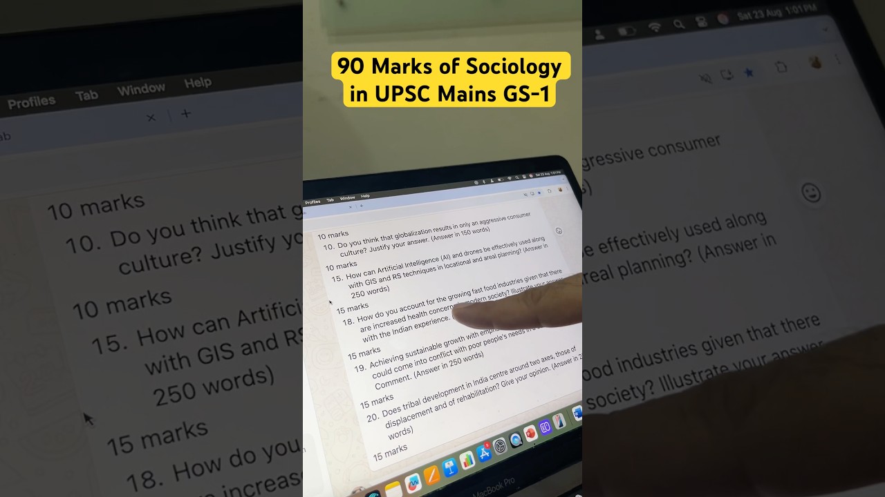 Sociology Rules in UPSC Mains GS-1 2025 😎