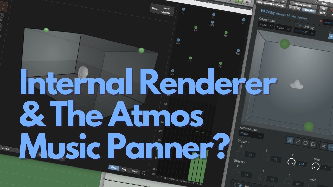 Использование плагина Atmos Music Panner с внутренним рендерером