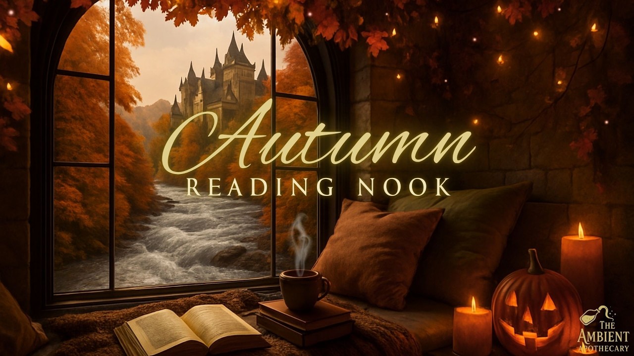 Cozy Fall Fantasy Reading Nook By The River | October Morning Ambience