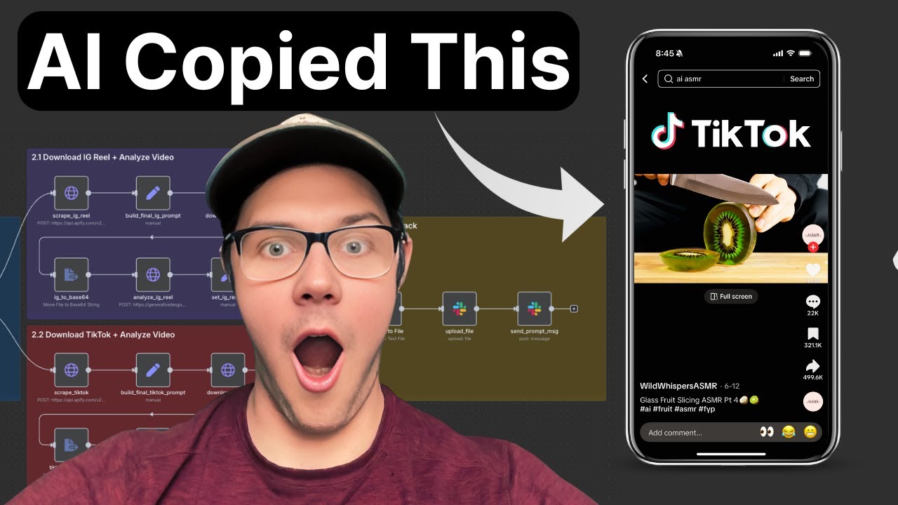 Clone Any TikTok or Reel With AI — Workflow Revealed!! (n8n + Apify)