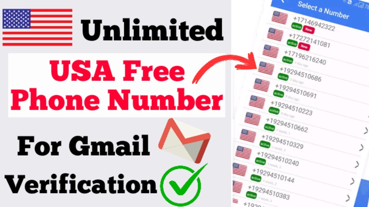 How to Get Unlimited Free USA Phone Number for Gmail verify || Verify Gmail Account with US Number