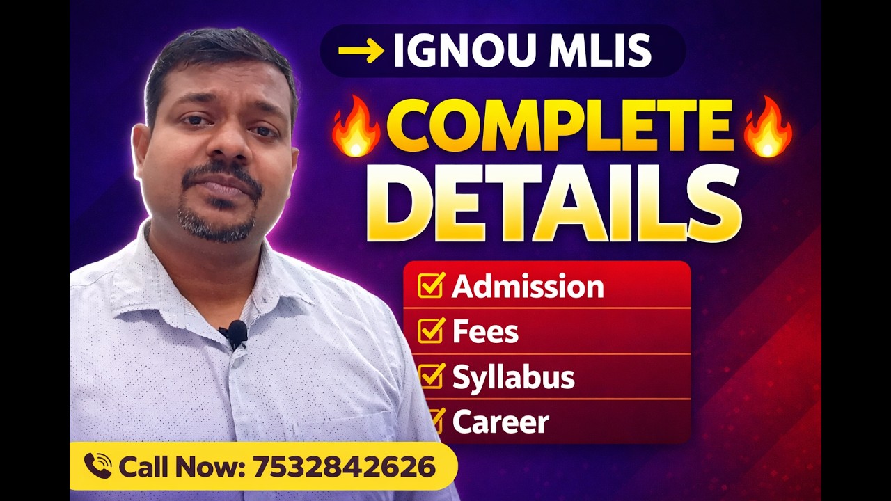 IGNOU MLIS 2026 || MLIS COMPLETE DETAILS  #ignouproject #ignouassignment #ignou