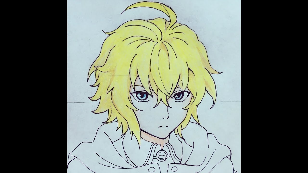 how to draw Mikaela Hyakuya (Owari no Seraph)