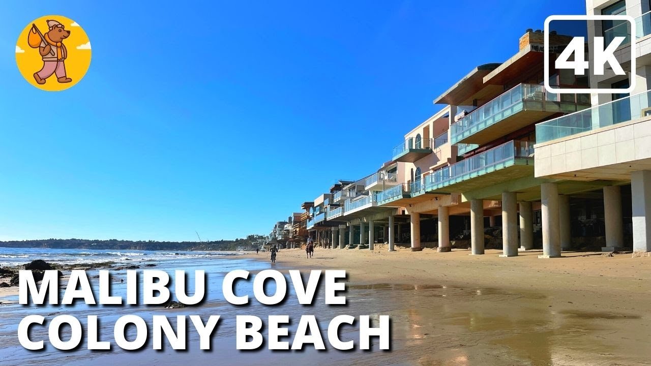 Malibu Cove Colony Beach | Malibu 4K Walking Tour | 🔊 Binaural Sound