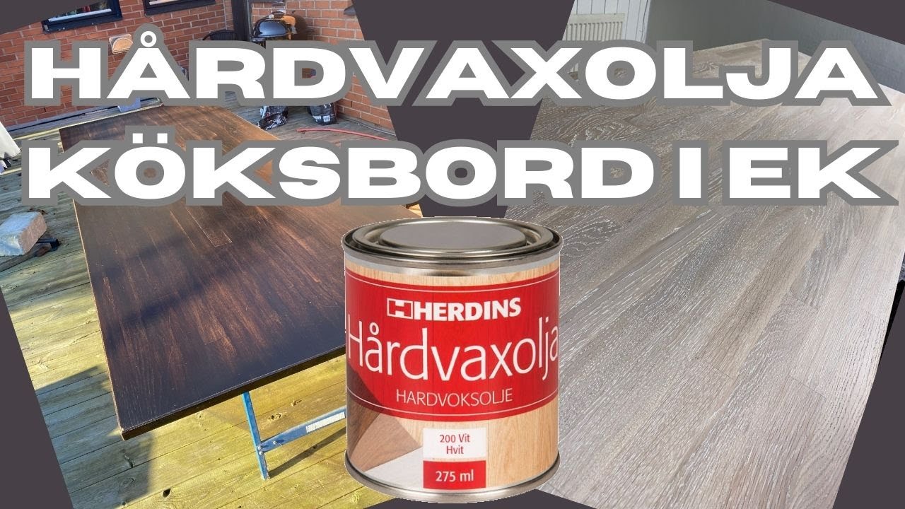 Herdins vita hårdvaxolja gör under för bordsskivan i Ek