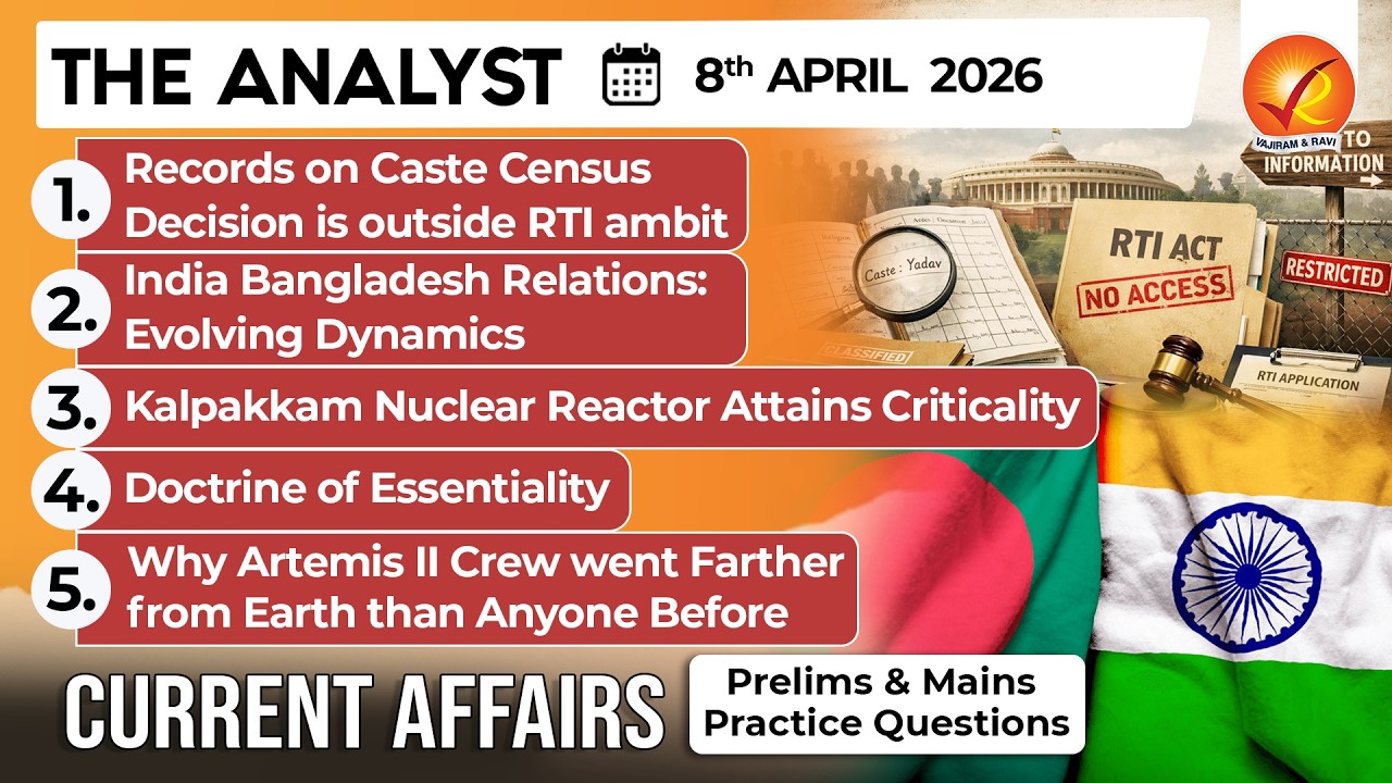 Current Affairs Today 8 April 2026 I UPSC Daily Current Affairs I The Hindu Analysis I The Analyst