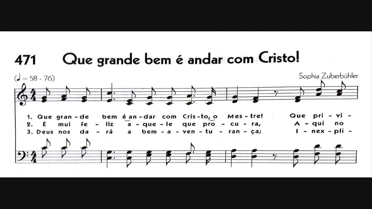 Hin&aacute;rio 5 CCB - Hino 471 - Que grande bem &eacute; andar com Cristo! - Strings -Teclado Yamaha PSR S670