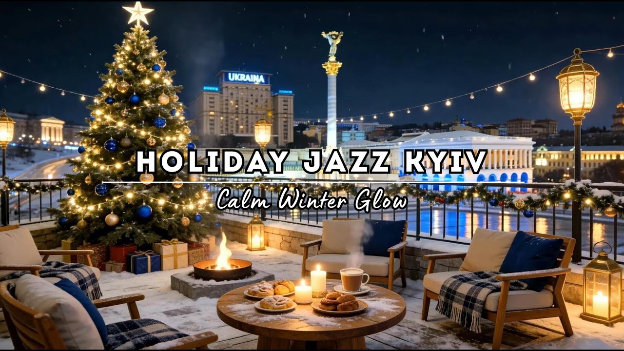 Праздничный Джаз в Киеве: Уютная Ночная Атмосфера у Река с Камином 🎄