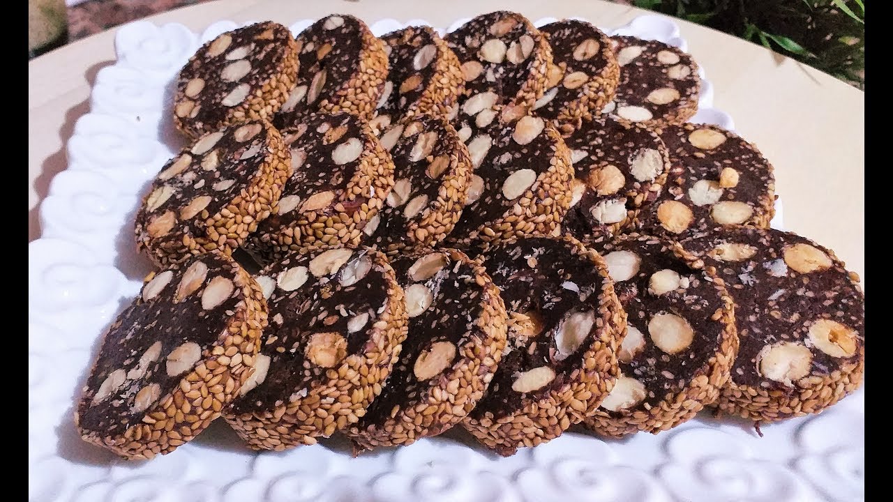 فقاص التمر باللوز و الشكولاطة من اغنى الحلويات، بطريقة سهلة و بدون فرن(Chehiwat Zakia)