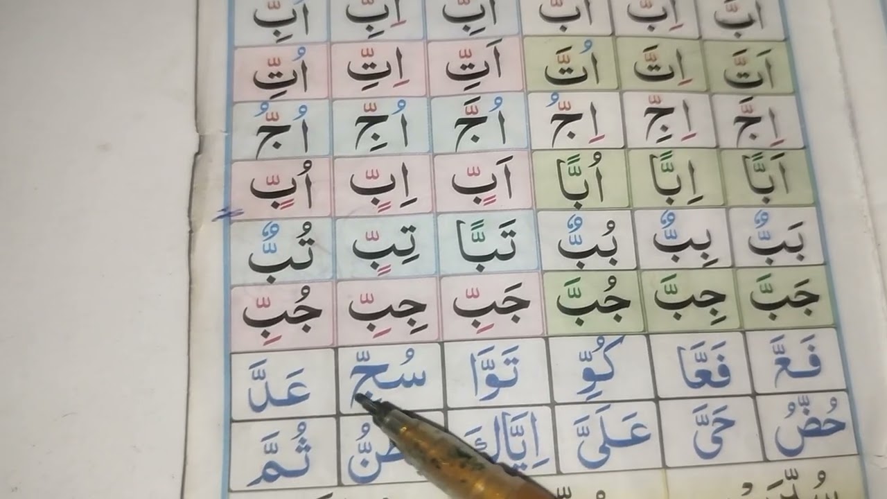 Noorani qaida Takhti No 13 Tashdeed
