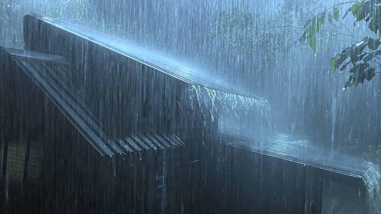 ASMR Heavy Rain Sounds for Deep Sleep – 12 Hours of Calm Night Rain and White Noise to Ease Insomnia