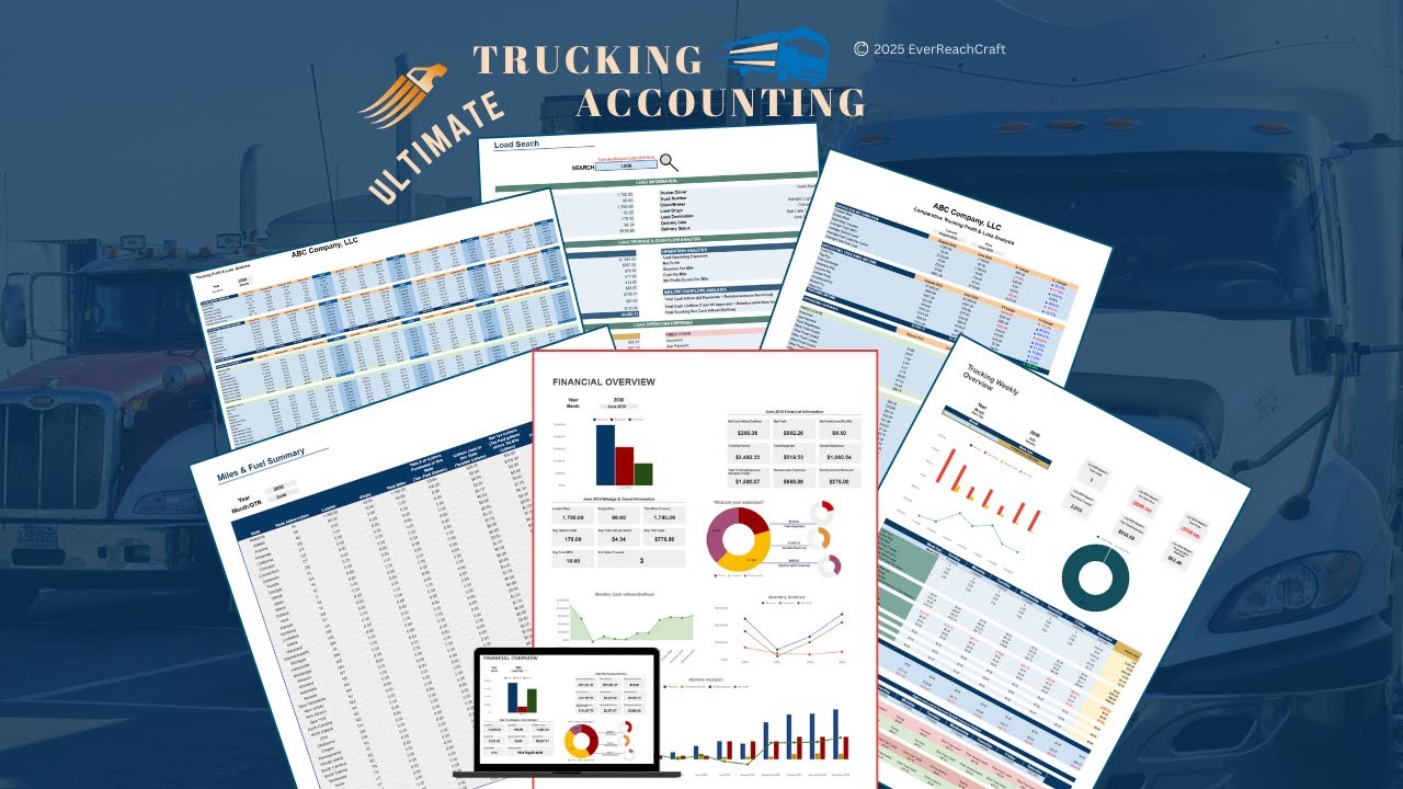 Ultimate Trucking Accounting Spreadsheet | Bookkeeping, IFTA & Profit and Loss