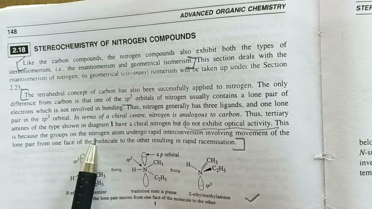 Stereochemistry of Nitrogen compound