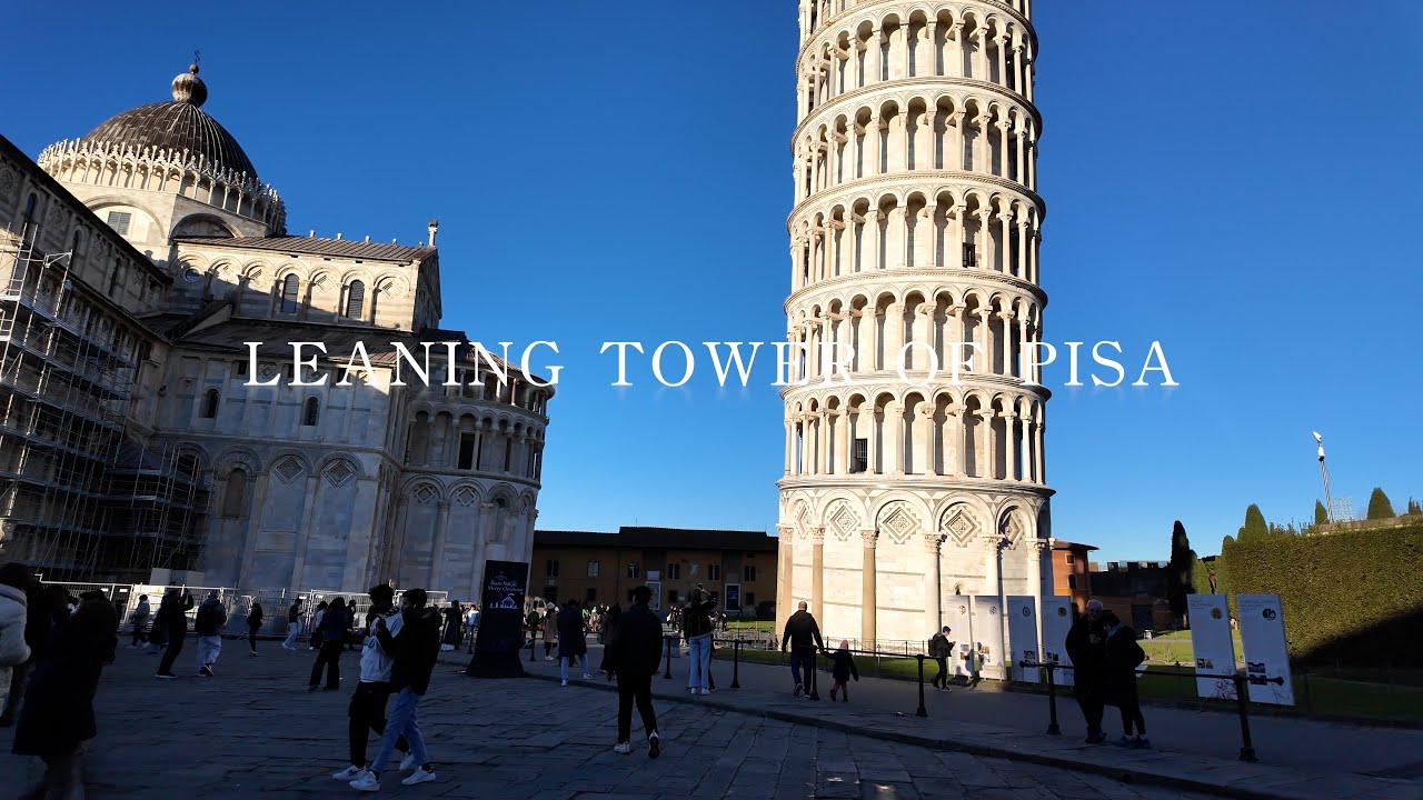Italy Walk | Winter Walking Tour in Pisa 義大利 比薩斜塔 | Dec 2024