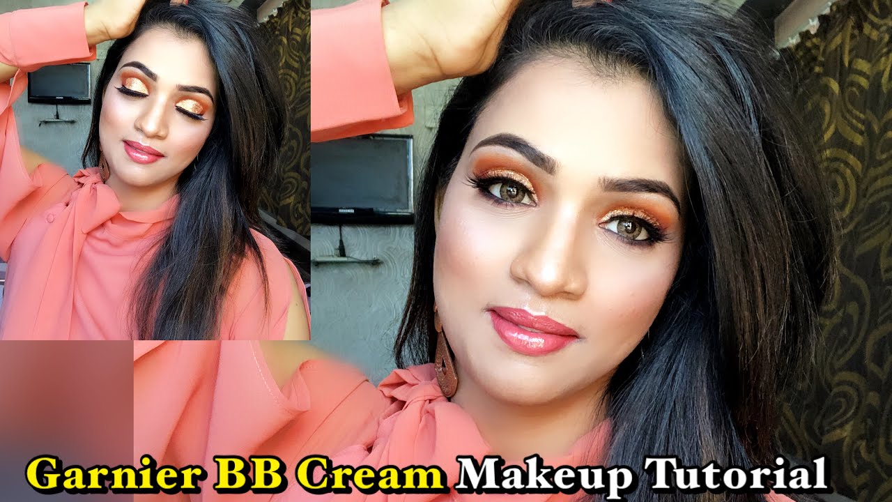 Garnier bb cream makeup tutorial| No foundation makeup |Beginners makeup tutorial for new beginners