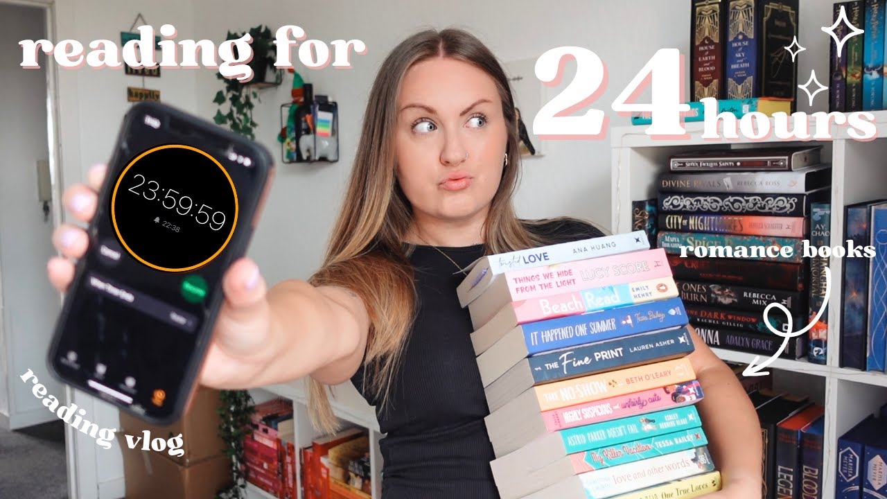 reading romance books for 24 hours | 24 hour reading vlog 💌⏰💞