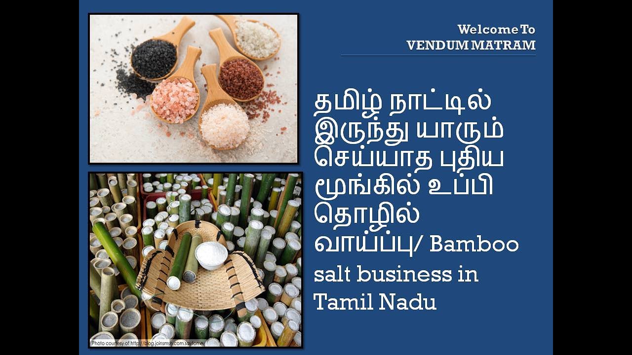 தமிழ்நாட்டில் இருந்து யாரும் செய்யாத புதிய  மூங்கில் உப்பி தொழில் வாய்ப்பு/Bamboo salt businessTamil