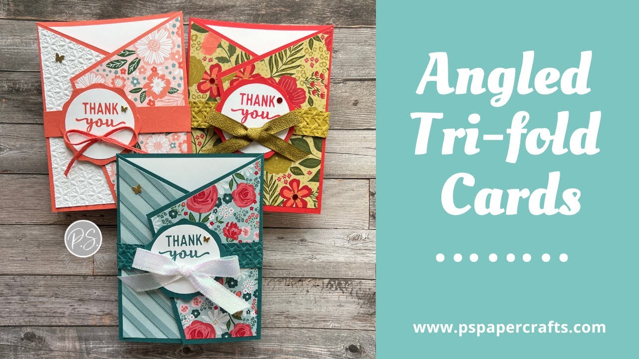 How to make Angled Tri-Fold Cards - Easier than you think!