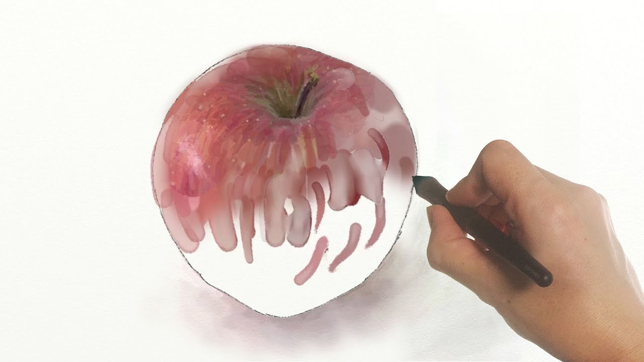リアル【リンゴの描き方】　illustration