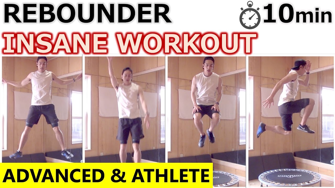 【10-min Trampoline Insane WORKOUT】Weight Loss & Jump Higher Training For Advanced | Rebounder HIIT