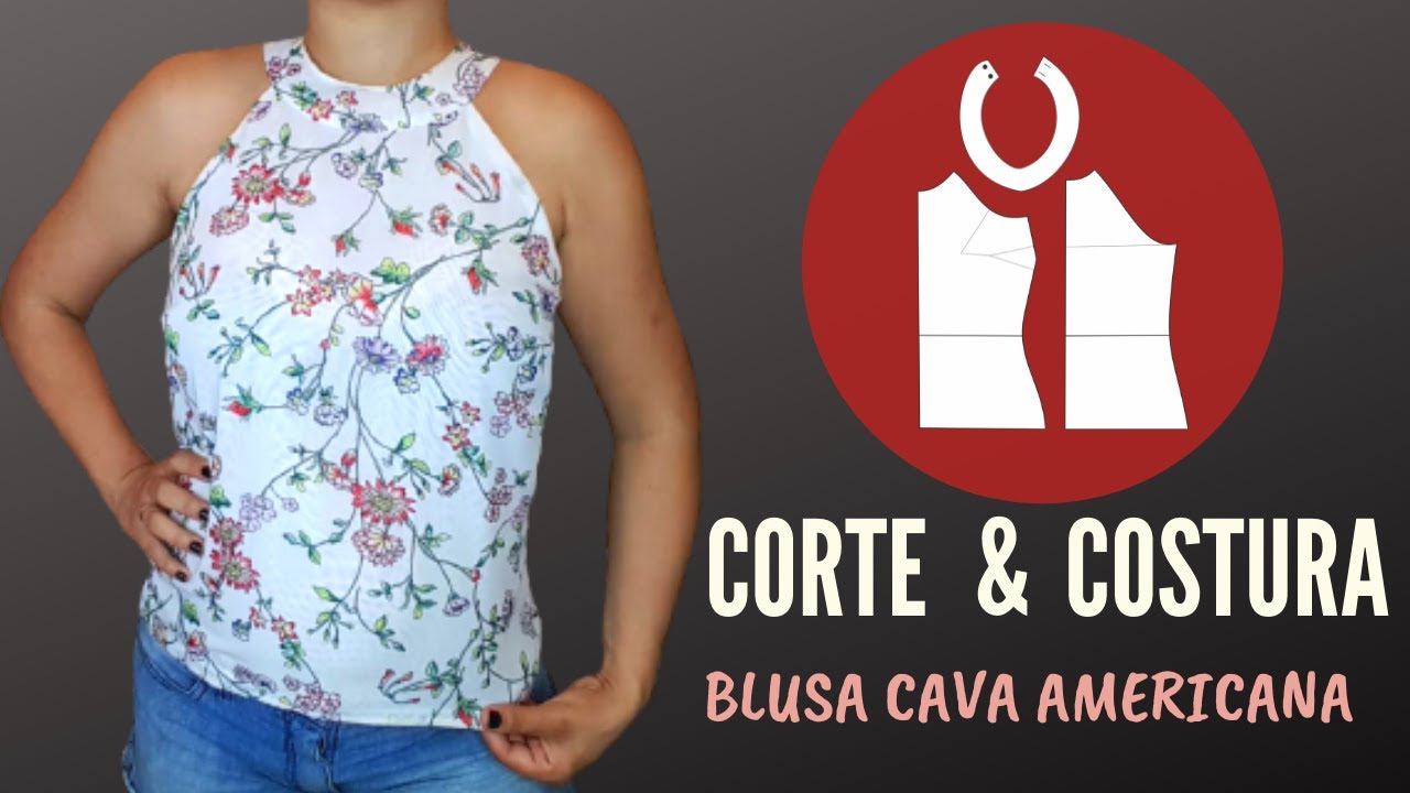Corte e costura - Blusa cava americana - Passo a passo bem detallhado | Gisele Maués
