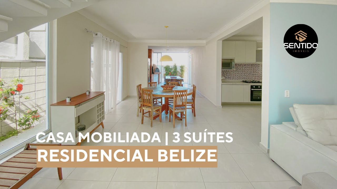 Casa Mobiliada 3 Suítes Condomínio Fechado - Residencial Belize | Itanhaém SP